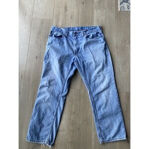 Levi's 559 Relaxed Straight Jeans Men's 36x30 Blue Denim Medium Wash Blank Tab
